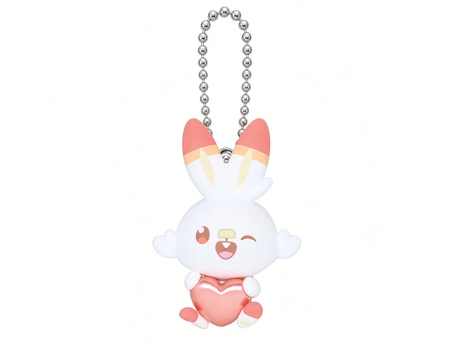 Scorbunny – Gachapon Pokémon Peaceful Place Kirameki Heart Keychain (a elección)