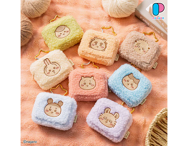 Chiikawa – Pouch peludito con mosquetón (personaje a elección) (ENCARGO)