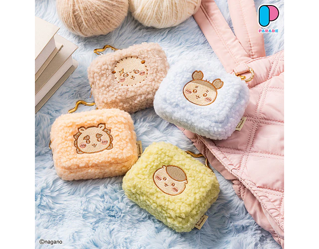 Chiikawa – Pouch peludito con mosquetón (personaje a elección) (ENCARGO)
