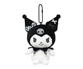 Kuromi – Llavero peluche cuadrillé Sanrio (ENCARGO)