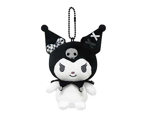 Kuromi – Llavero peluche cuadrillé Sanrio (ENCARGO)