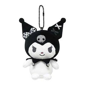 Kuromi – Llavero peluche cuadrillé Sanrio (ENCARGO)