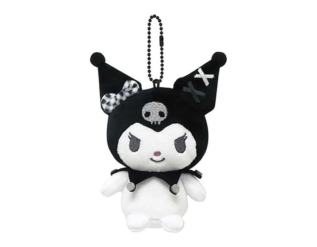 Kuromi – Llavero peluche cuadrillé Sanrio (ENCARGO)