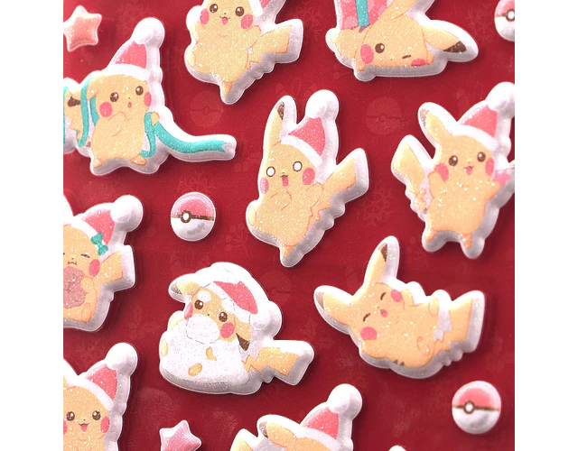 Stickers Brillantes Navidad Pikachu – Pokémon Center Navidad 2026