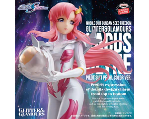 Lacus Clyne traje piloto Glitter & Glamours – Figura Gundam SEED Freedom Banpresto
