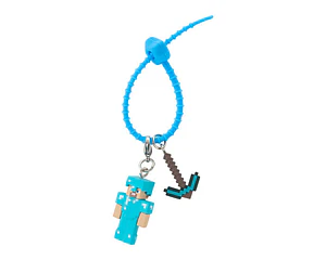 スティーブ（ダイヤモンド）×ダイヤモンドのツルハシ – Gachapon Minecraft Colorful Multi Charm (a elección)