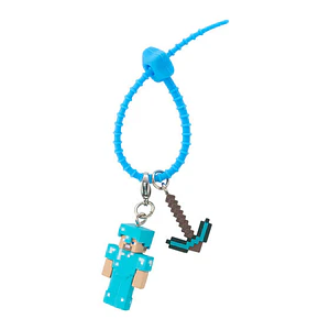 スティーブ（ダイヤモンド）×ダイヤモンドのツルハシ – Gachapon Minecraft Colorful Multi Charm (a elección)