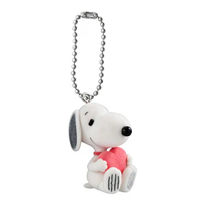 スヌーピーB – Gachapon PEANUTS Flocked Mascot Charm (a elección)