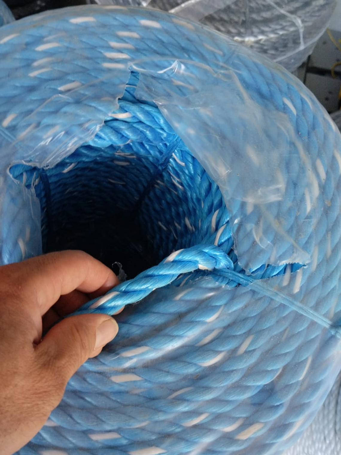 Corda de Ráfia Azul de 12mm 1