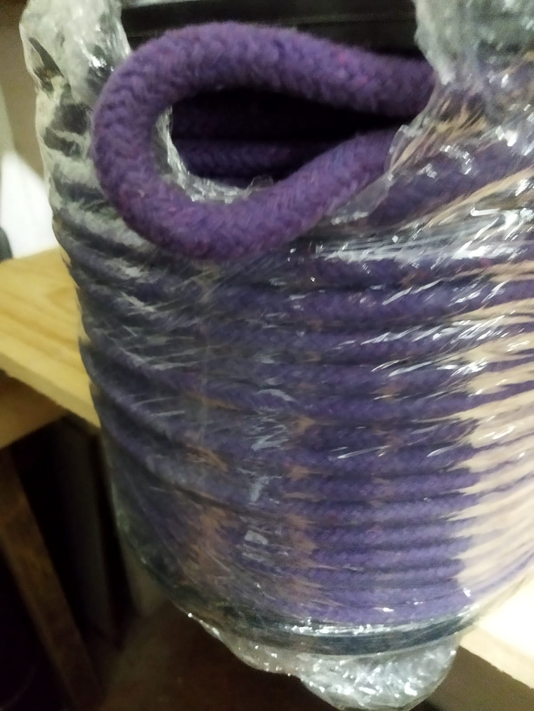 Cordão Entrançado de Algodão Lilás - Metro 1