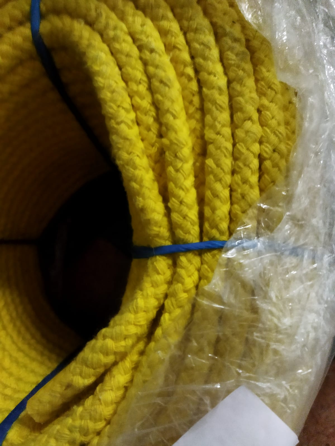 Cordão Entrançado de Algodão Amarelo-Metro 2