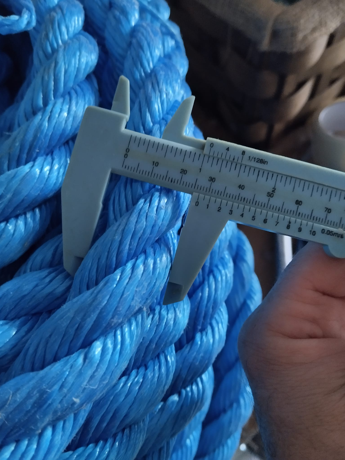 Corda de Polipropileno azul de 26mm-Bobine manual 1