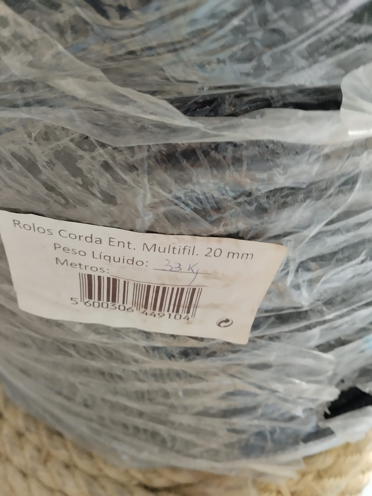 Corda Entraçada de Multifilamentos Preta - Metro 1