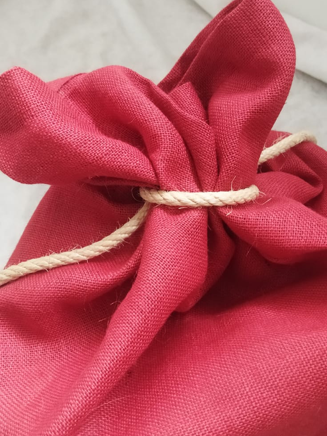 Sacos de Serapilheira Vermelha-Saco Pai Natal/Cabazes de Natal 5