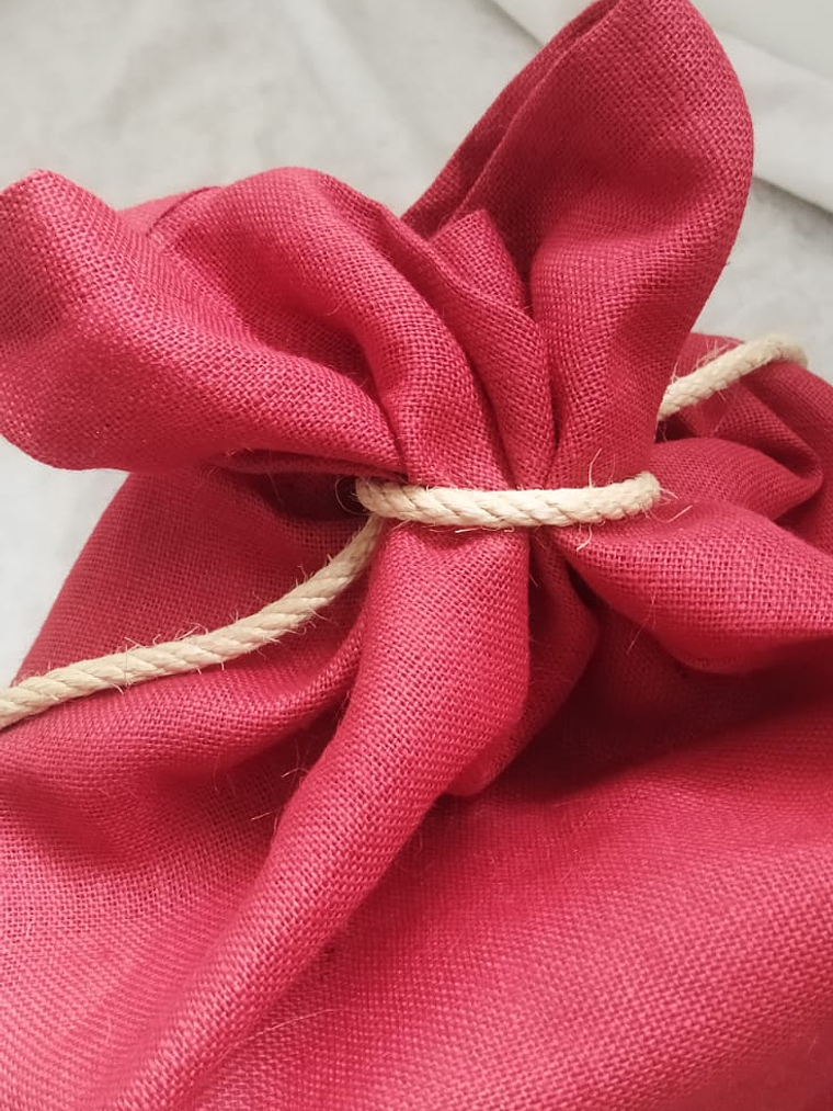 Sacos de Serapilheira Vermelha-Saco Pai Natal/Cabazes de Natal 5