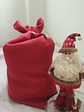 Sacos de Serapilheira Vermelha-Saco Pai Natal/Cabazes de Natal - Thumbnail 1