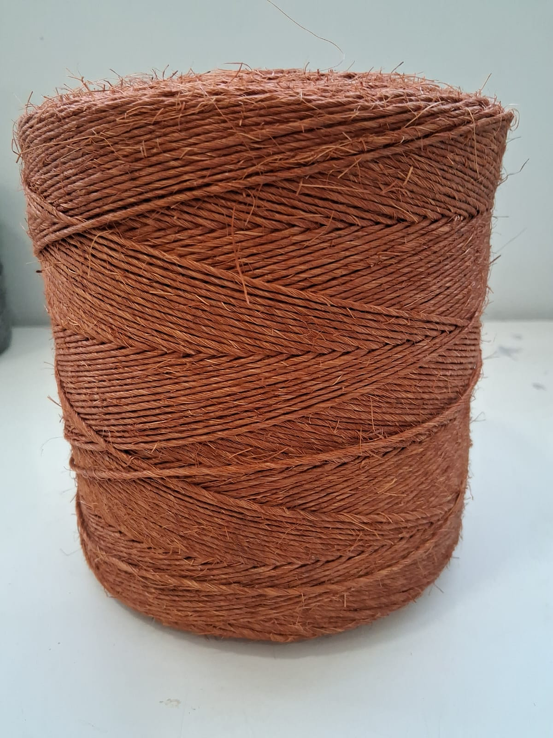 Sisal Yarn Dyed in Brick Color - coil 1