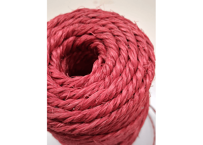 Fio Sisal tingido a vermelho-Bobine