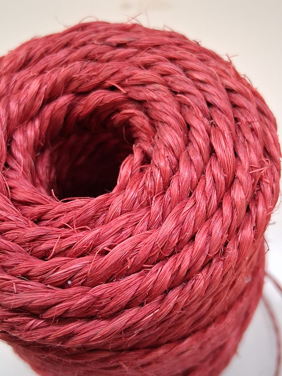 Red Dyed Sisal Yarn - coil 2