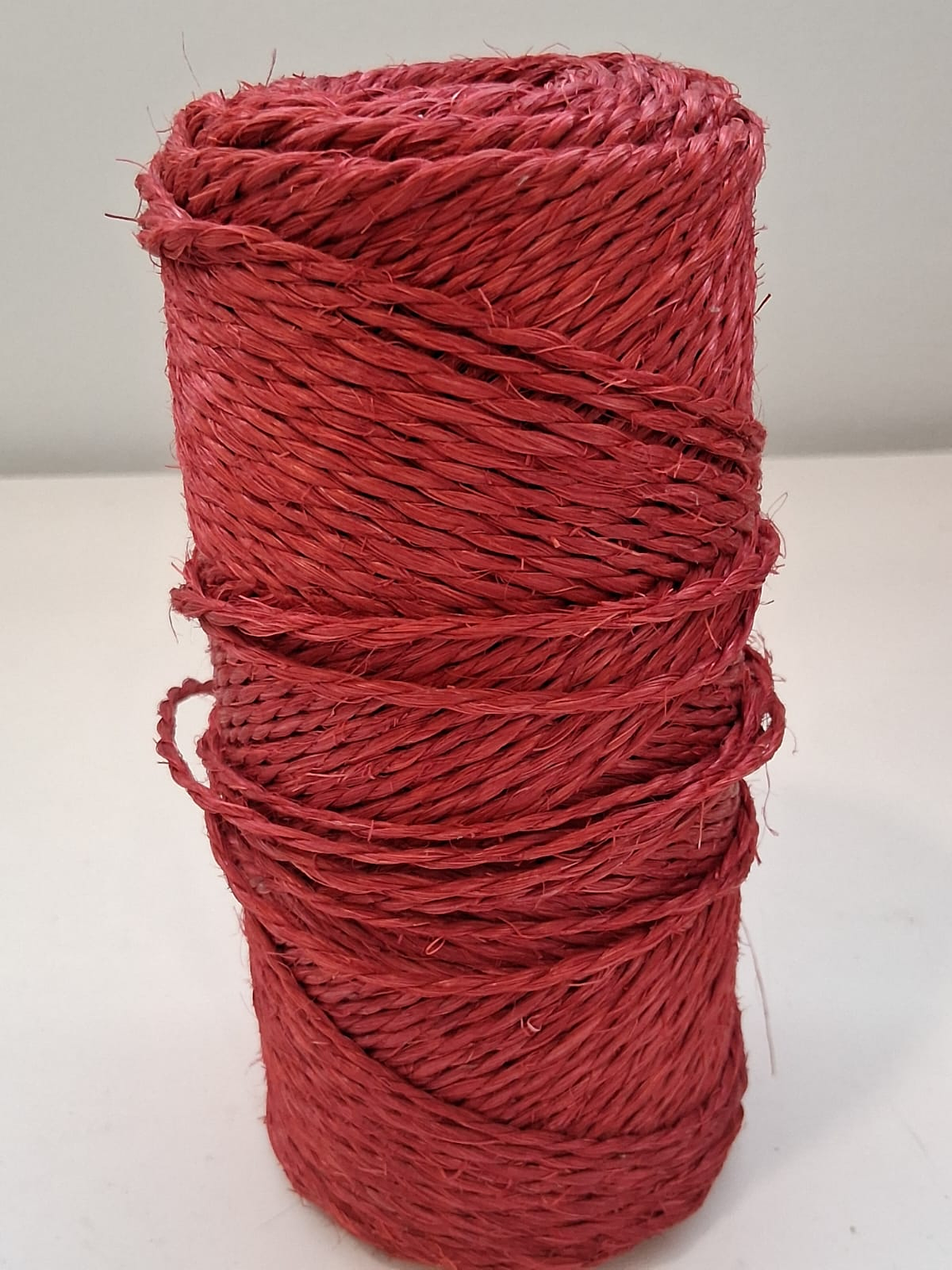 Red Dyed Sisal Yarn - coil 1