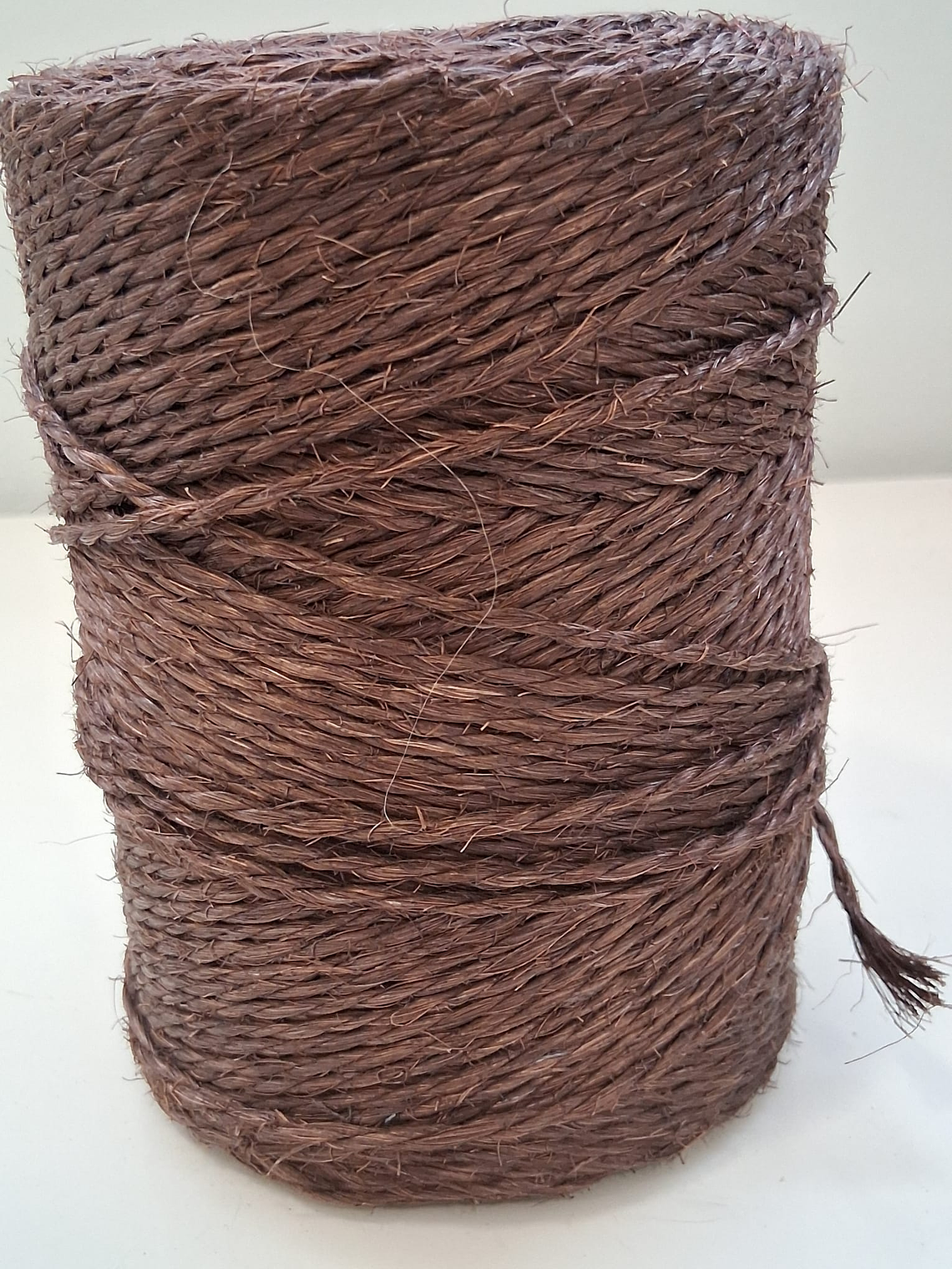 Brown dyed sisal yarn-coil 1