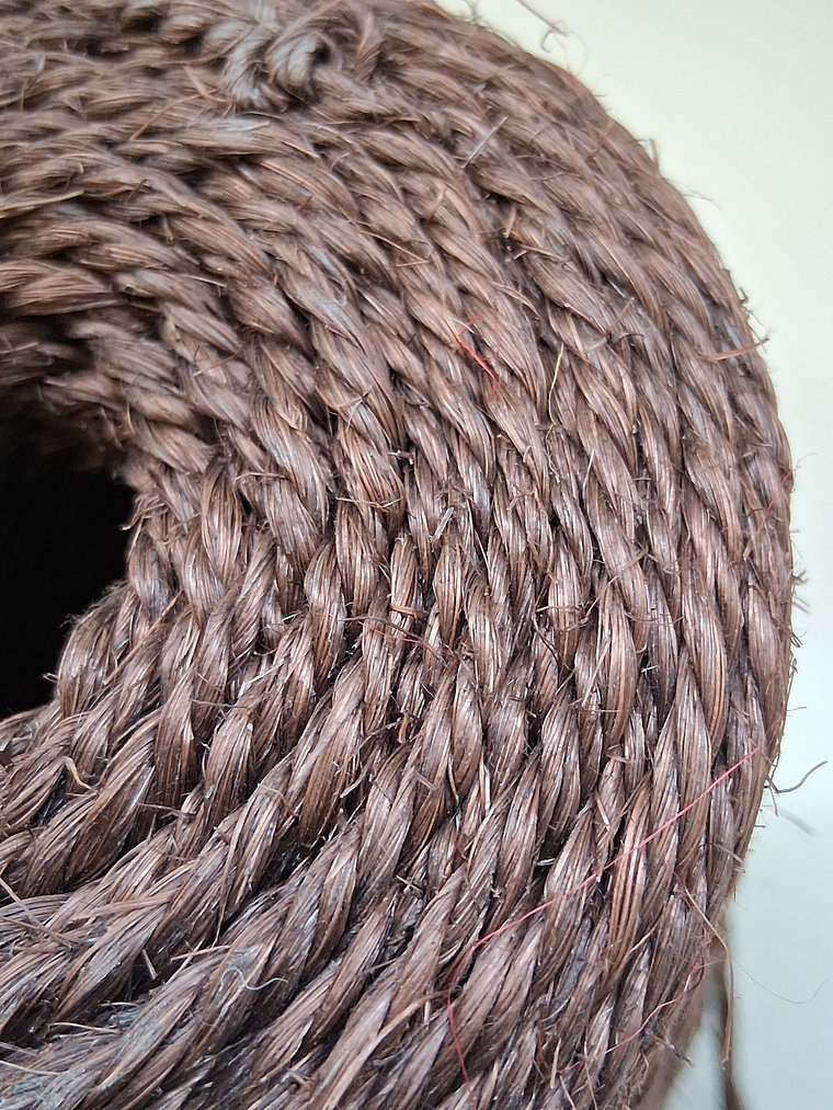 Brown dyed sisal yarn-coil 2