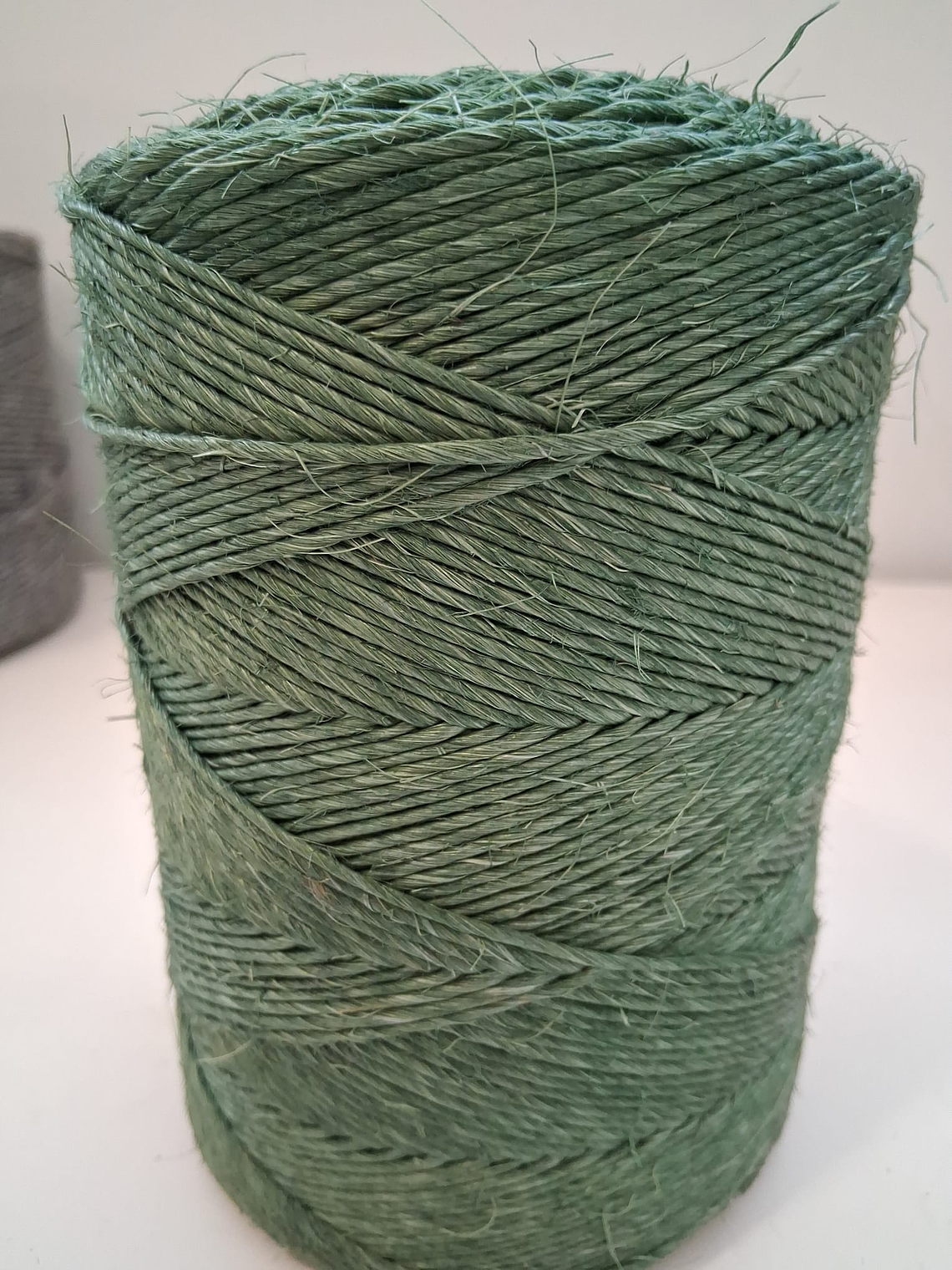 Sisal yarn dyed green-coil 1