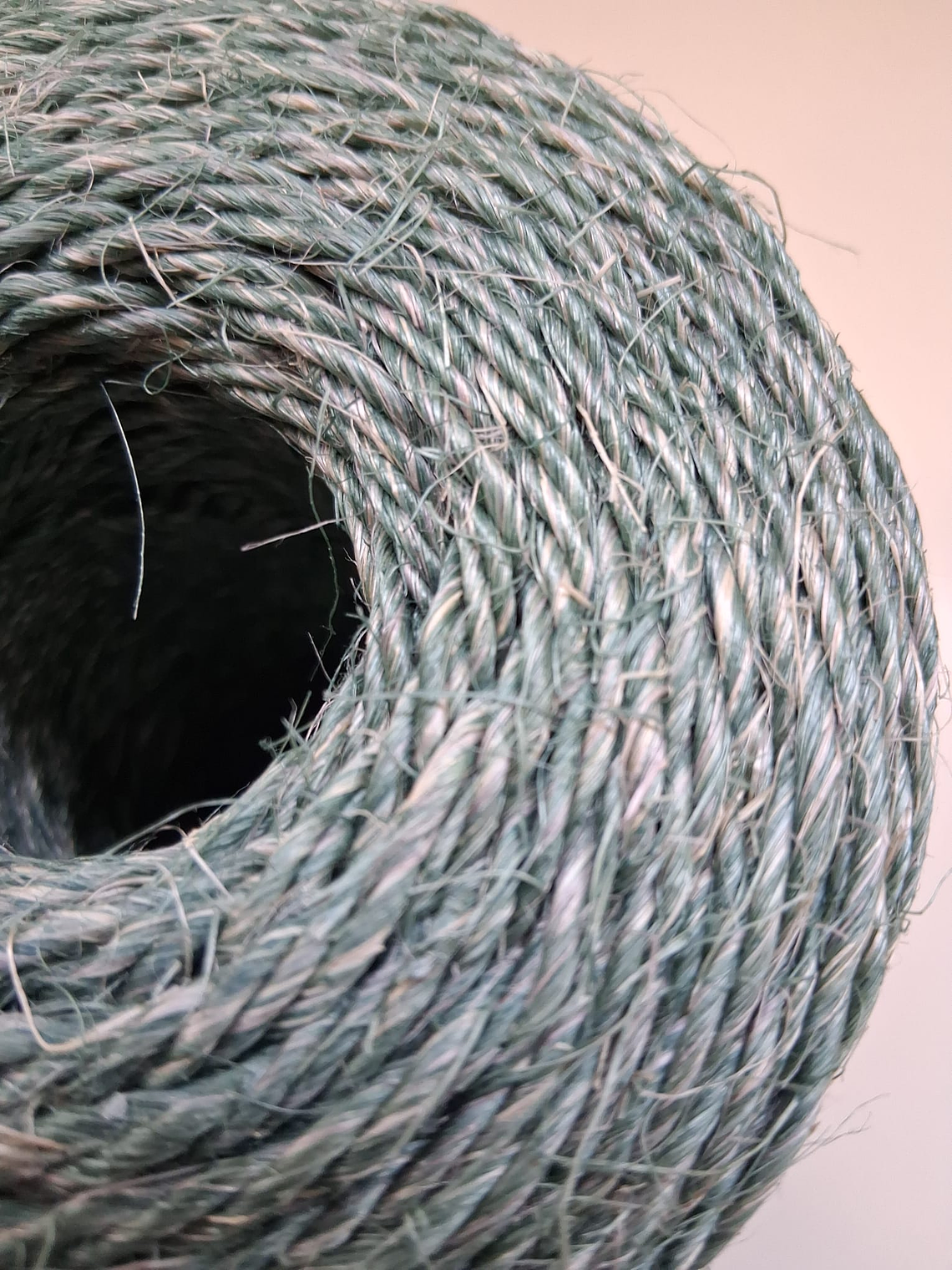 Sisal yarn dyed in green hues - coil 2