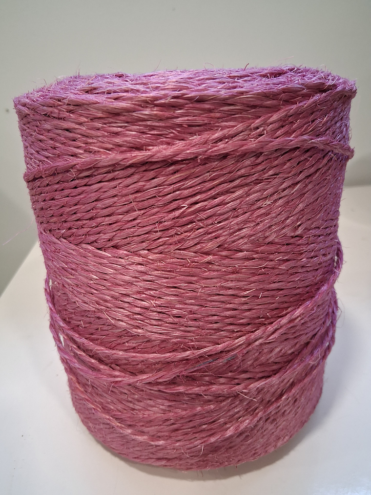 Fio sisal tingido a rosa-Bobine 3