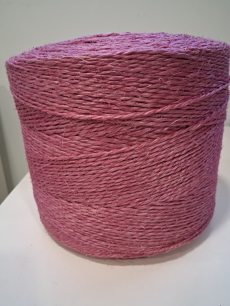 Fio sisal tingido a rosa-Bobine 1