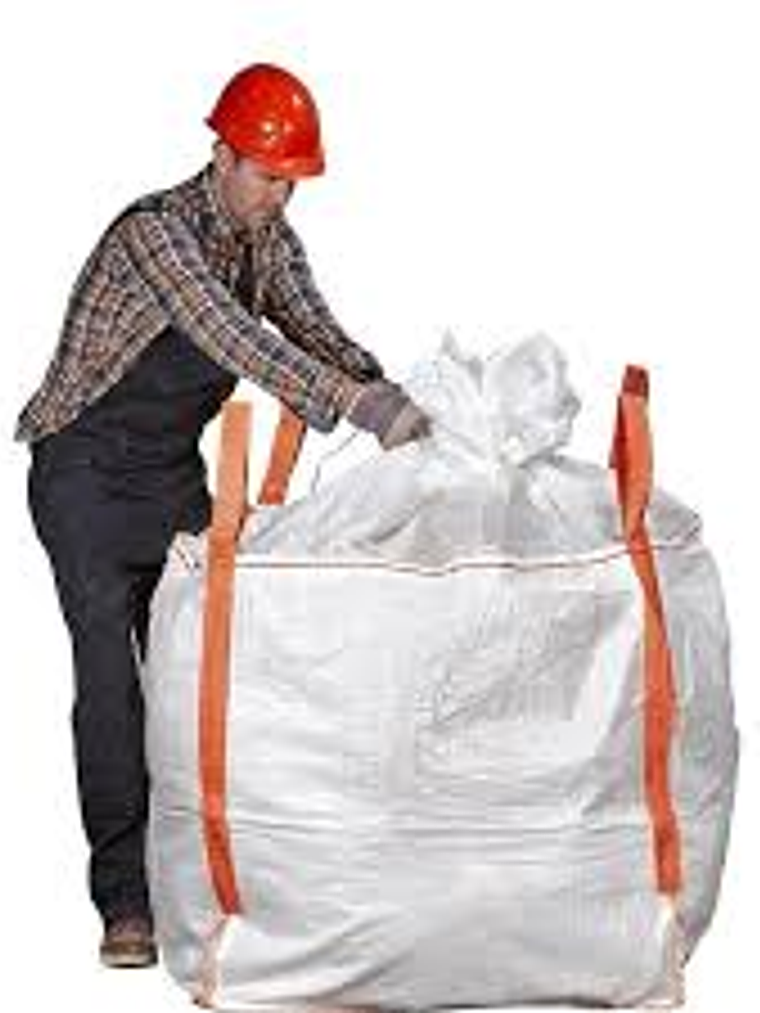 Big bag 90x90x130cm com liner, saia de carga e fundo fechado 1000kg 2