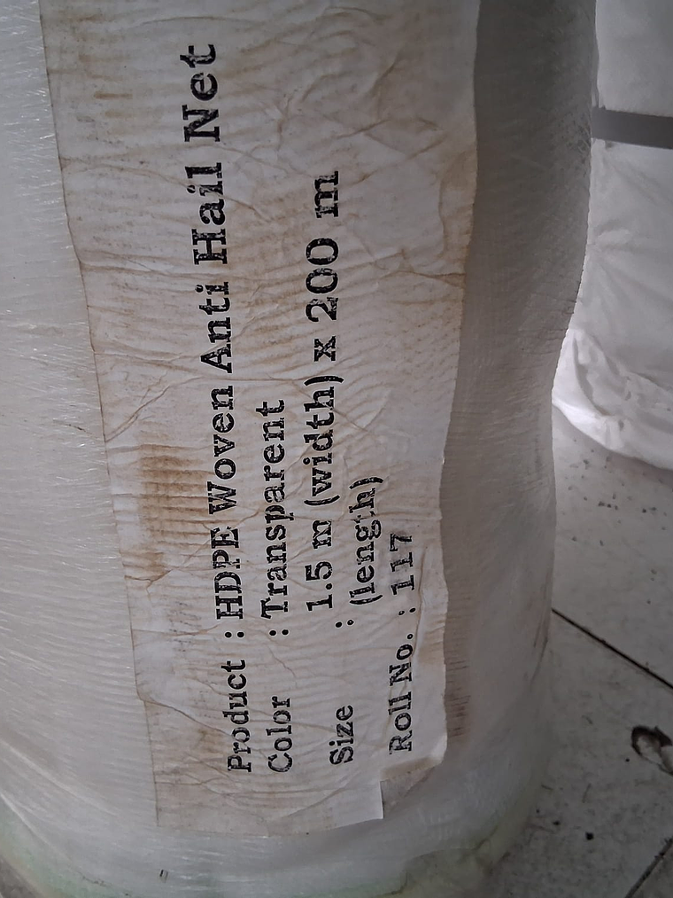 Rede Anti-Granizo 1.5 x 200m – Branca (50 g/m², com Proteção UV) 5