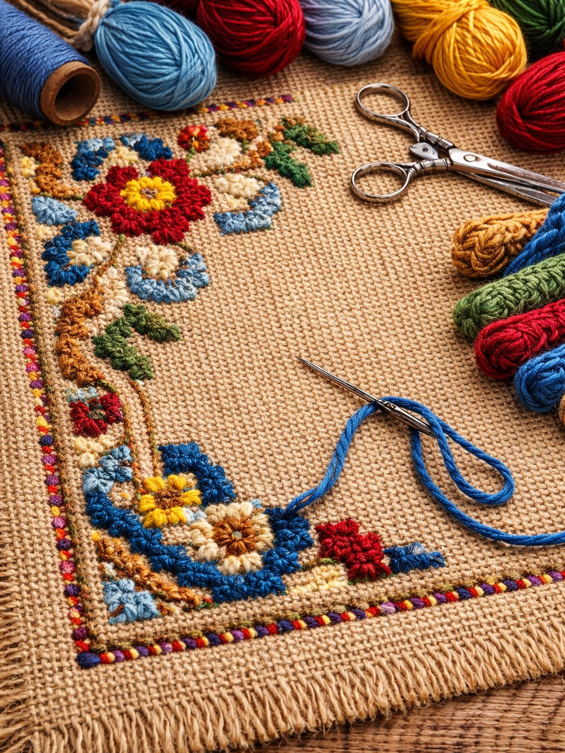 Tela de Juta para Arraiolos | Serapilheira Natural - Rolo 1m x 60m 2