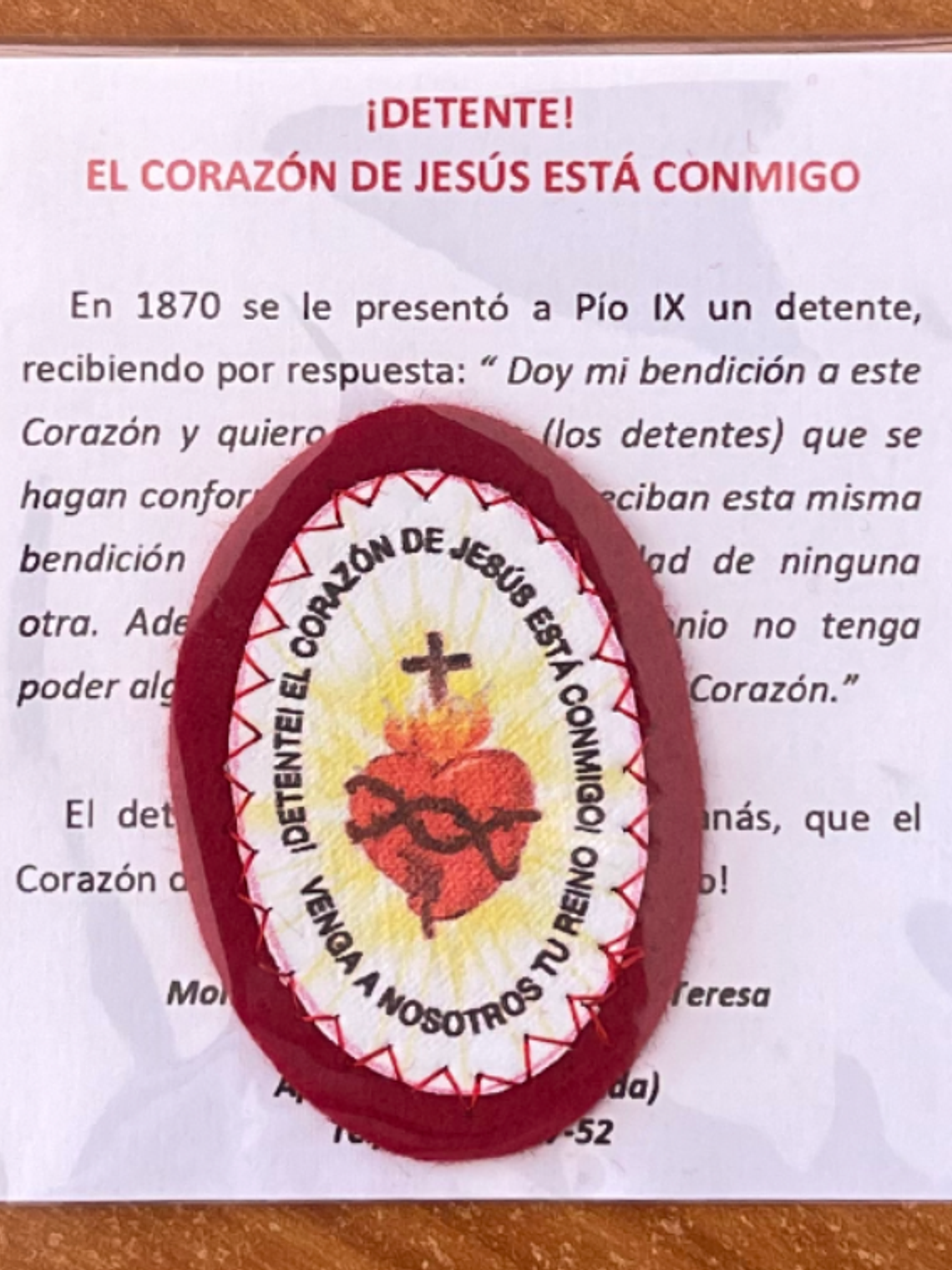 Detente del Corazón de Jesús 1