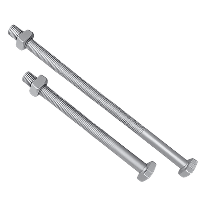 Perno Galvanizado 5/8 x 8 con Tuerca | Perno de Acero para Instalaciones Eléctricas