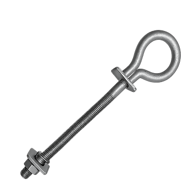 Perno Ojo Galvanizado 5/8 x 40,6 cm | Perno de Anclaje para Redes Eléctricas