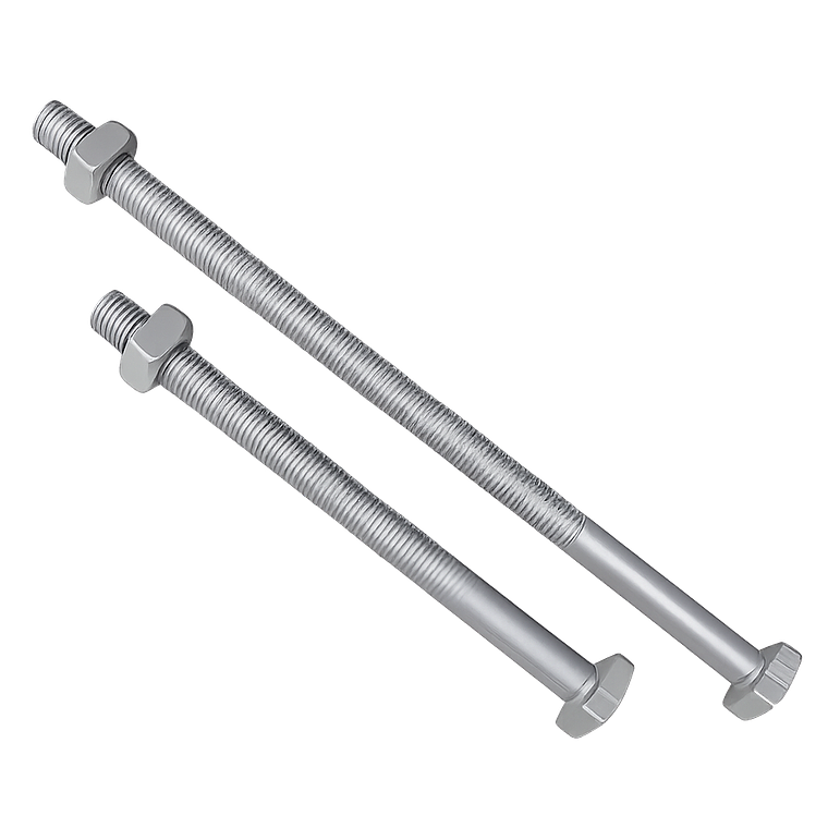 Perno Galvanizado 1/2 x 12 con Tuerca | Perno de Acero para Instalaciones Eléctricas 1