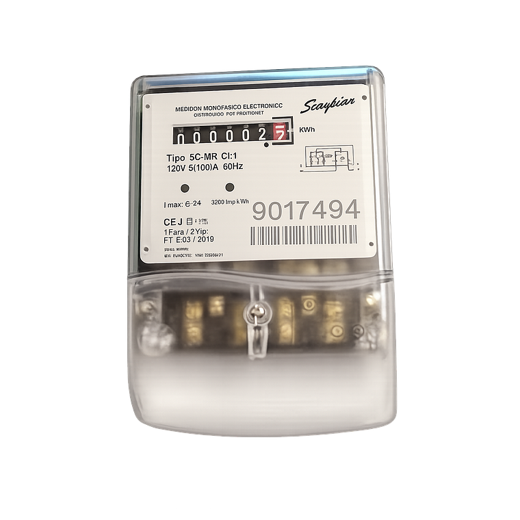 Medidor Monofásico Electrónico 220V 5(60)A 50Hz Tipo SC-MR | Medidor para Redes de Distribución Eléctrica 1