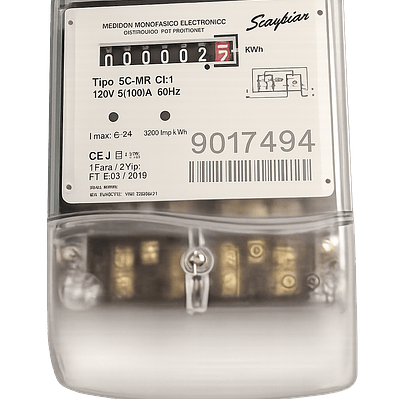 Medidor Monofásico Electrónico 220V 5(60)A 50Hz Tipo SC-MR | Medidor para Redes de Distribución Eléctrica