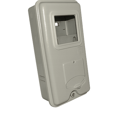 Caja de Empalme Monofásica Reducida Plana con Visor | Caja para Medidor en Redes Eléctricas