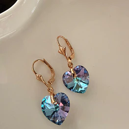 ARETE DIOSA CORAZON AZUL EN CRISTAL SWARVOSKY ORIGINAL