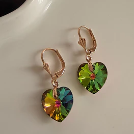 ARETE DIOSA CORAZON VERDE EN CRISTAL SWARVOSKY ORIGINAL