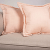 Set cojines diseño rosa liso