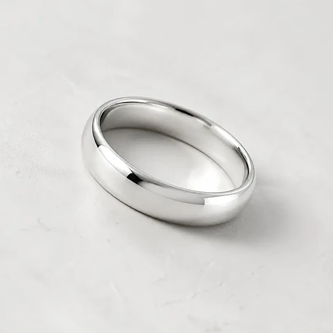 Aliança Essencial em Ouro Branco 18k
