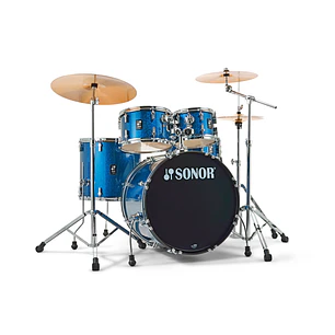 Batería Sonor AQX Stage Set Blue Ocean Sparkle c/Hardware y Platillos Bronce B8