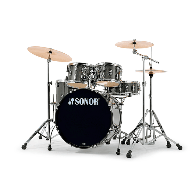 Batería Sonor AQX Stage Set Black Midnight Sparkle c/Hardware y Platillos