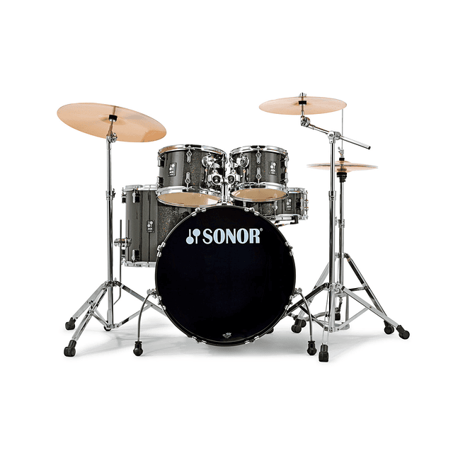 Batería Sonor AQX Stage Set Black Midnight Sparkle c/Hardware y Platillos