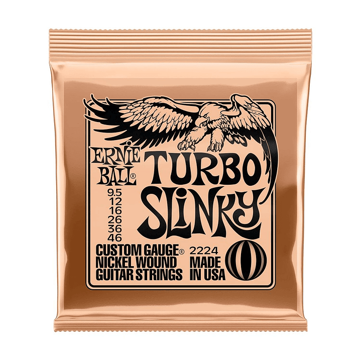 Cuerdas Guitarra Eléctrica 9.5-46 Ernie Ball P02224 Turbo Slinky 1