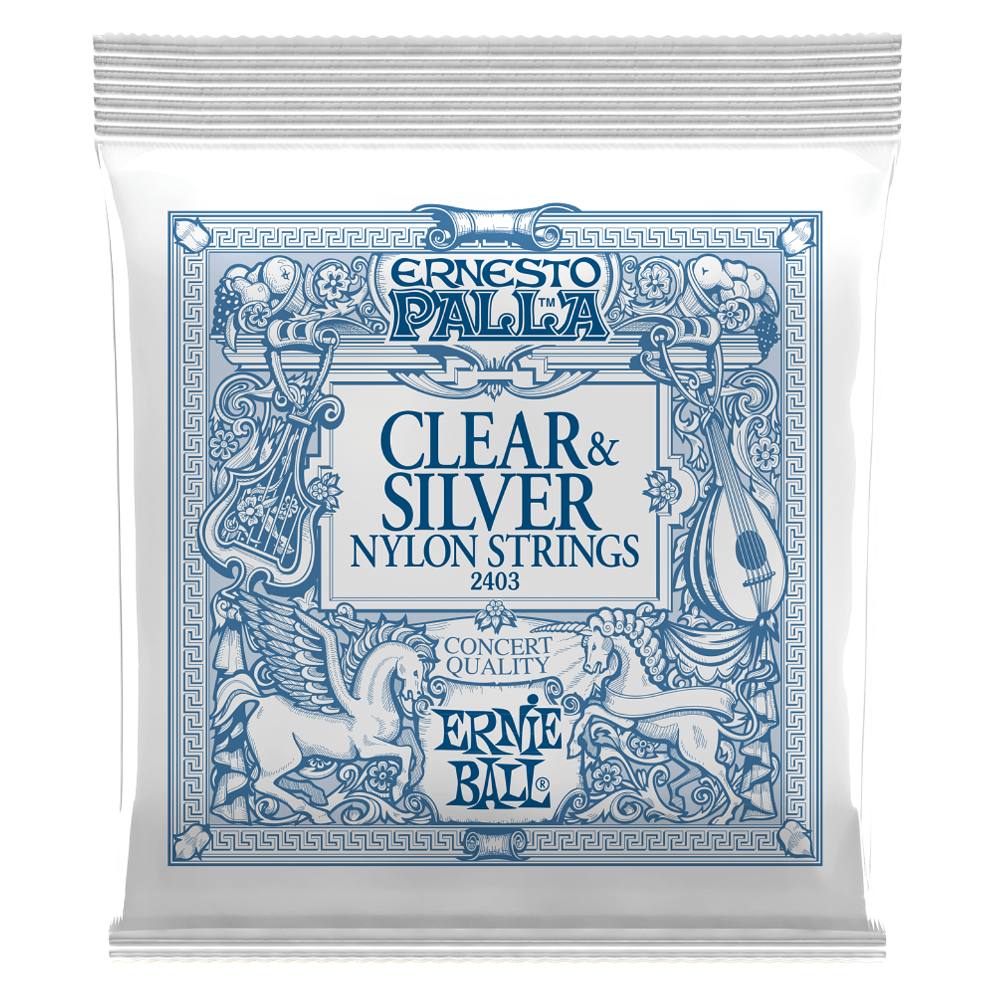 Cuerdas Nylon Guitarra Acústica 28-42 Ernie Ball P02403 Clear & Silver 1