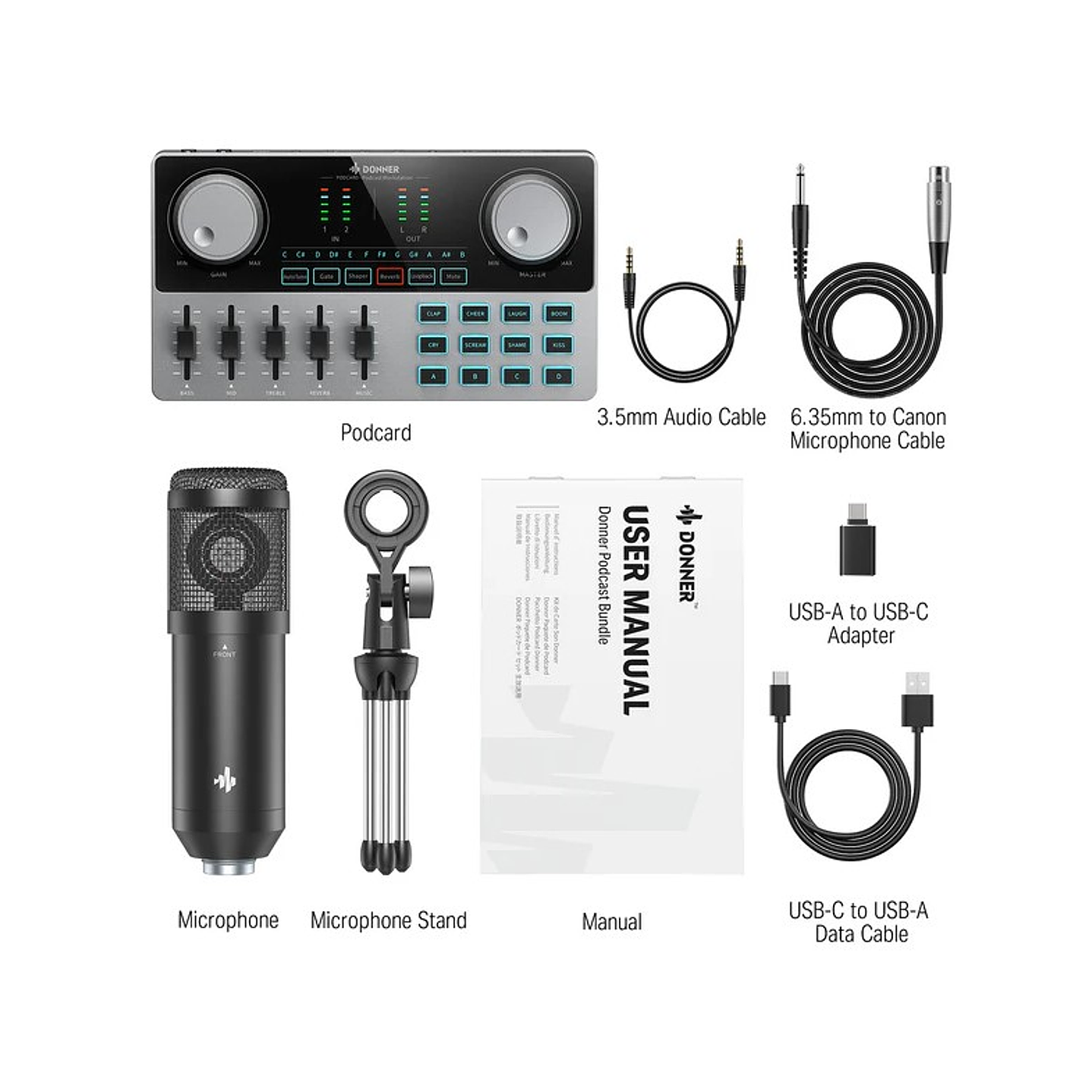 Kit Podcast Bundle Donner EC2818 2